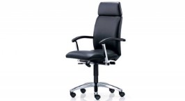 Bürostuhl, Chefsessel Leder schwarz